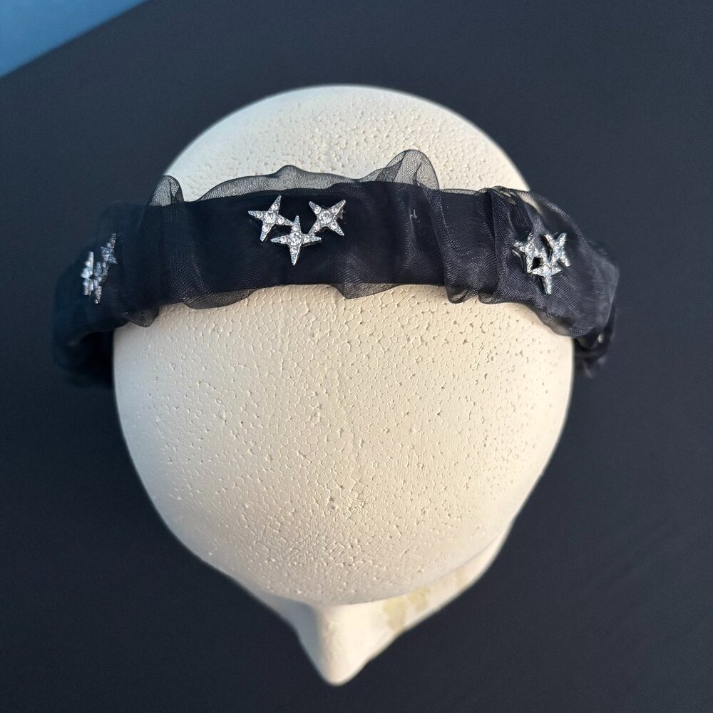 Black Headband with Stars